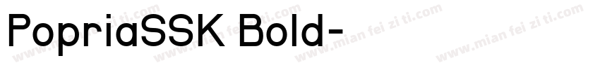 PopriaSSK Bold字体转换